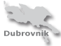 Umriss Stadt Dubrovnik mit Link zu Pensionen in und um Dubrovnik