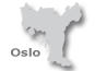 Umriss Stadt Oslo mit Link zu Pensionen in und um Oslo